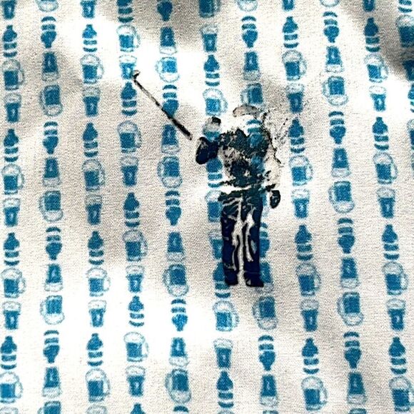 William Murray BEERSUCKER BUTTON DOWN long sleeve M - Picture 7 of 15